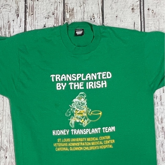 Vintage 90s Transplanted by the Irish St Patricks Day 1990s Tee Tshirt - Picture 2 of 6